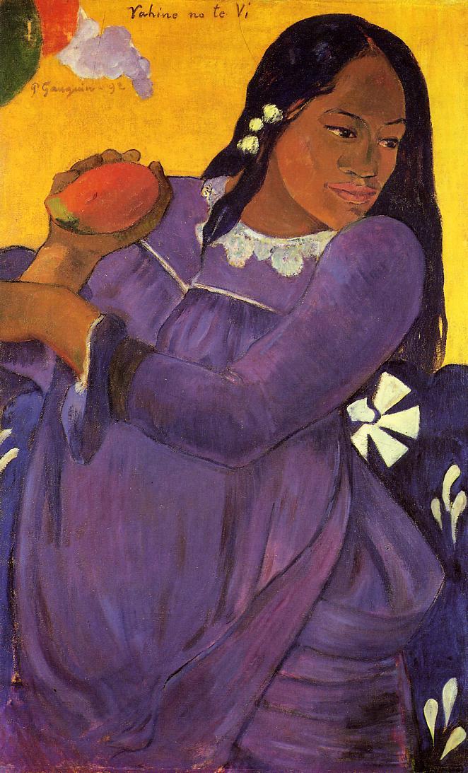 Woman with a Mango - Paul Gauguin Painting